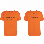 Koszulka Krótki Rękaw - Męska - Pomarańcz - M 