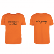 Koszulka Krótki Rękaw - Damska - Pomarańcz - M